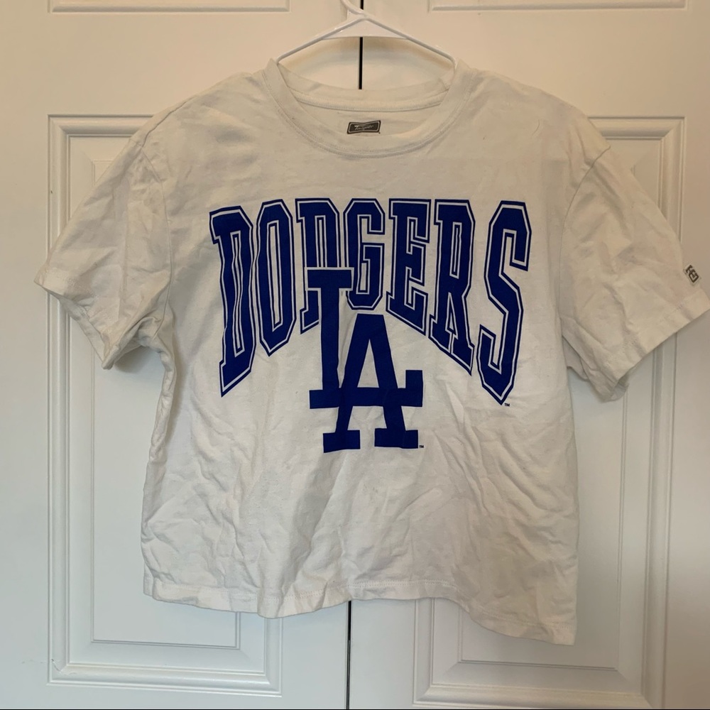 LA Dodgers Crop Top Tee Small